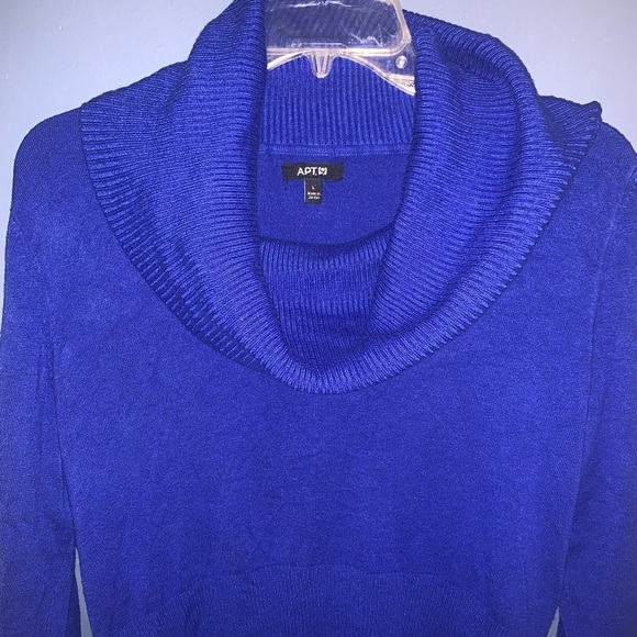 Royal Blue long sleeve droop neck sweater size L - Picture 3 of 9